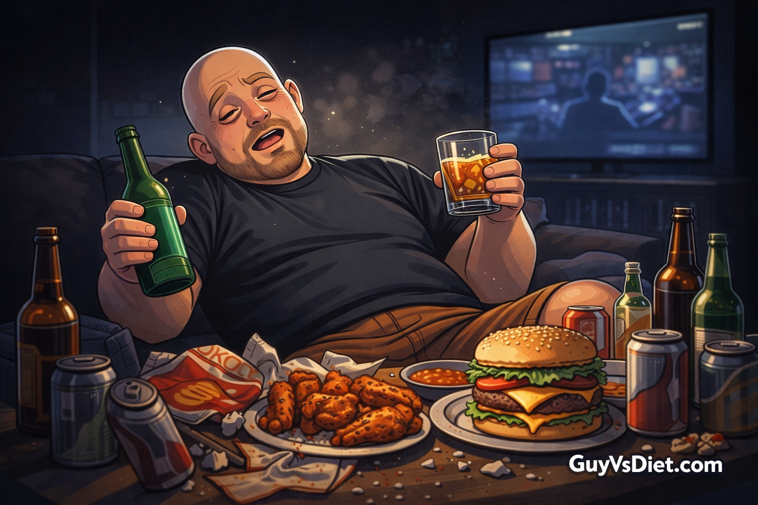 Poor eating, binge drinking and horrible diet